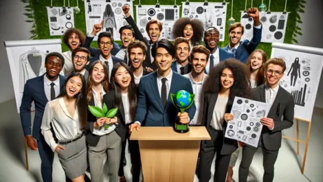 Hult students win sustainability award with innovative fashion tech